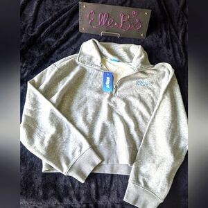 NWT Prince Pickleball Gray 1/4 Zip Crop XL